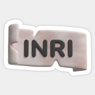 INRI Jesus Cross Sticker